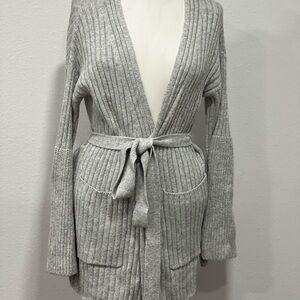 Treasure & Bond Gray Ribbed Cardigan